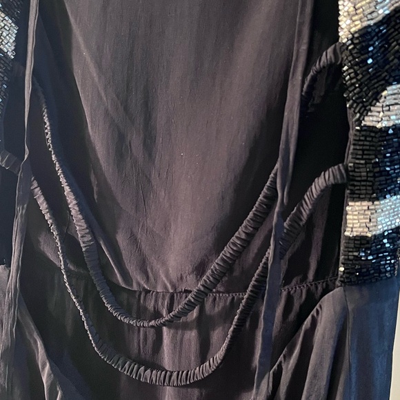 Pinko Striped Open Back Dress. Size 8 - Picture 7 of 15